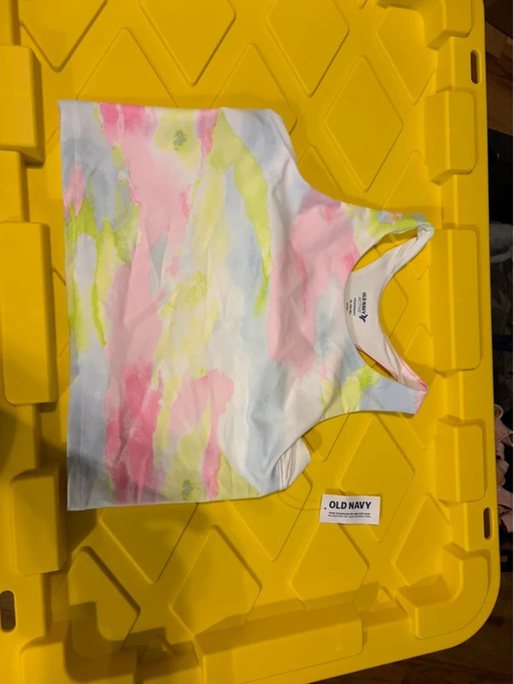 Old Navy Women's Tie-Dye Sports Bra Crop Top